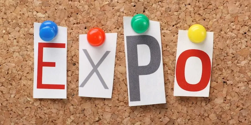 An expo laid out under cover in Australia