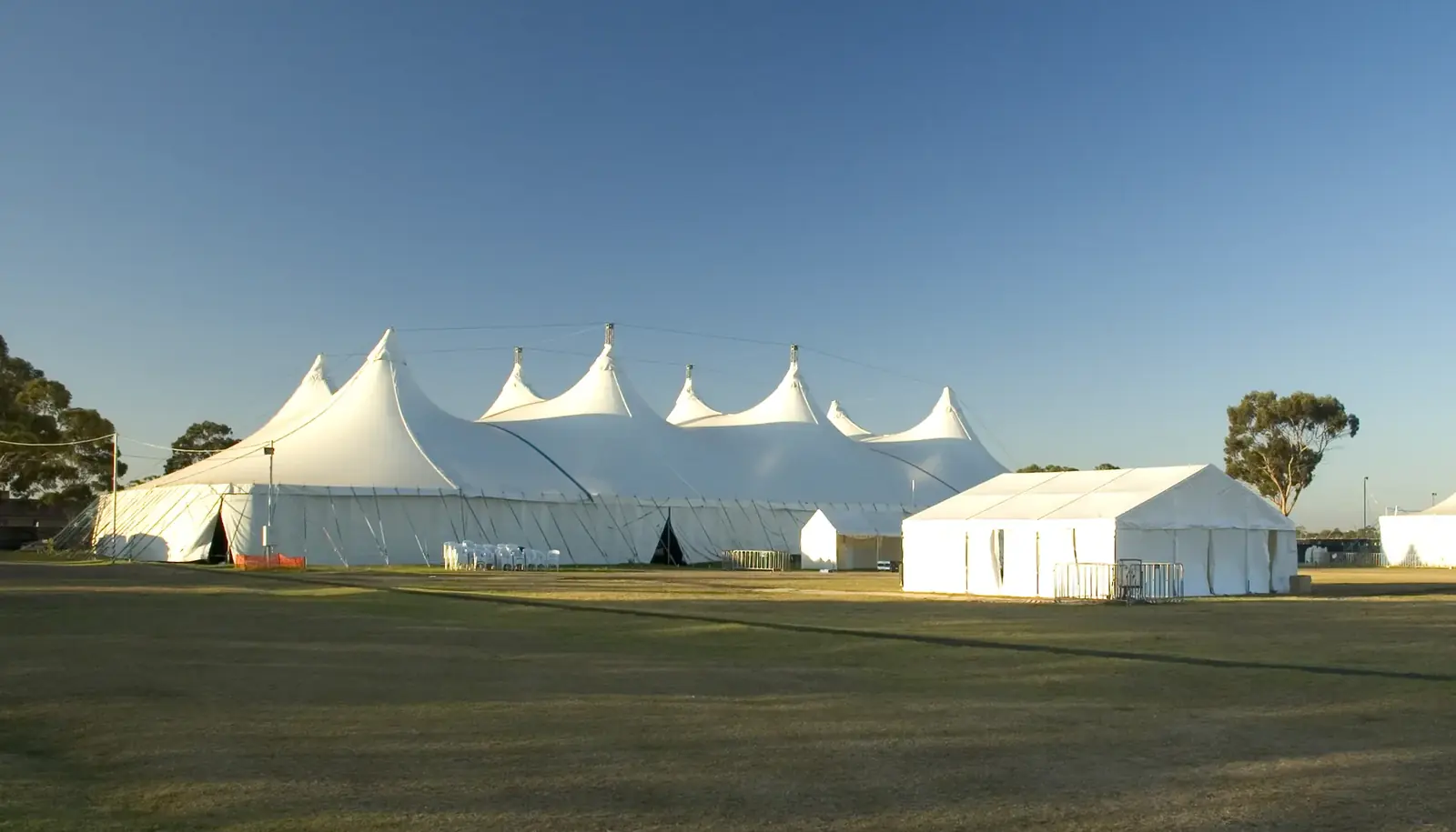 Somersault Productions tents set across the Commonwealth Games Melbourne Festival site